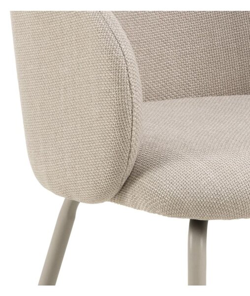 Scaun de dining Eleanor bej, picioare gri