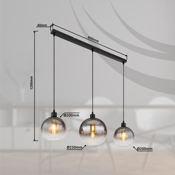 Globo 58227-3HB - Lustră suspendată pe cablu NEWCASTLE 3xE27/60W/230V