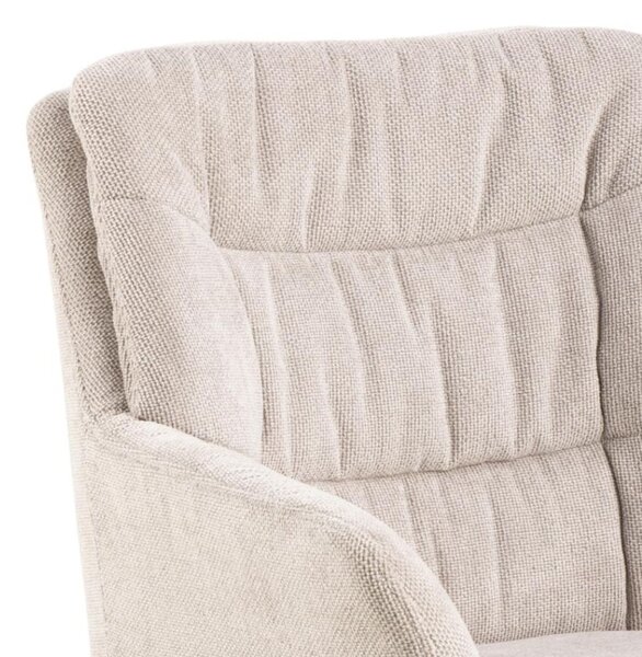 Scaun de dining pivotant Alonso, bej