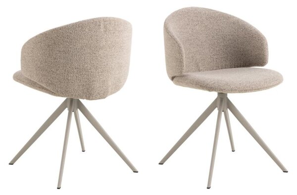 Scaun de dining pivotant Ella, bej