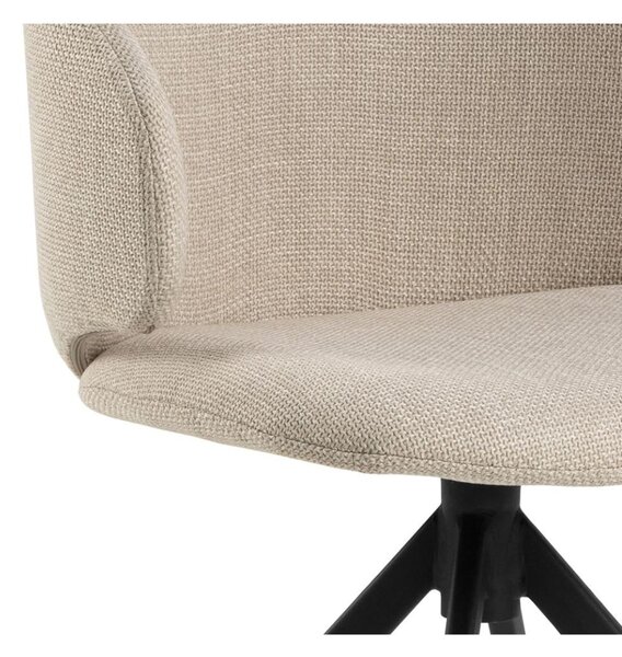 Scaun de dining pivotant Ella Black, bej