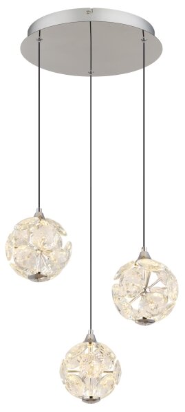 Globo 16047-3HC - Lustră suspendată pe cablu VIRINA, LED/24W/230V