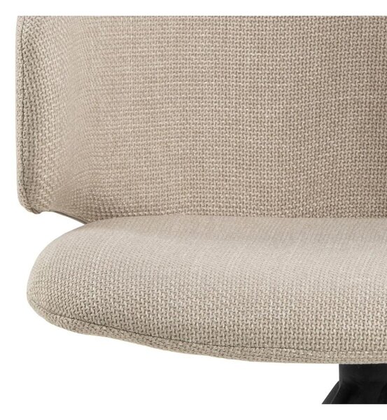Scaun de dining pivotant Ella Black, bej