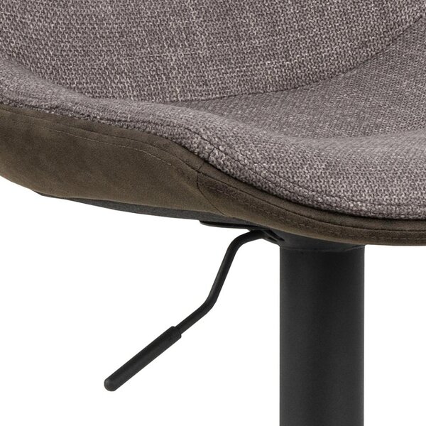 Scaun de bar pivotant Adisa, gri-maro