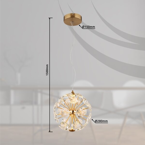 Globo 16047H - Lustru LED suspendat pe cablu VIRINA LED/12W/230V 3000K auriu
