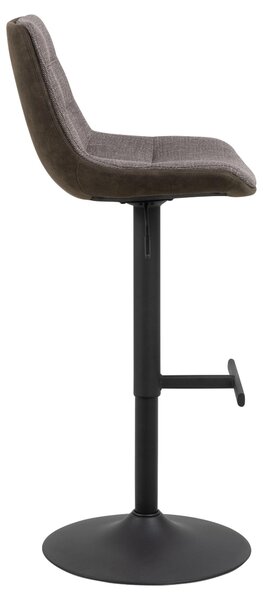 Scaun de bar pivotant Adisa, gri-maro