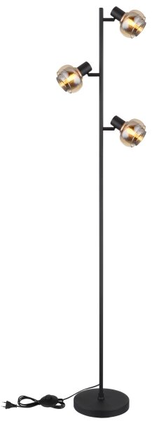 Globo 54309SB - Lampadar TOKKI 3xE14/40W/230V negru