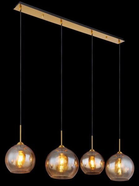 Globo 15788-4H - Candelabru suspendat pe cablu JAMESSA 4xE27/60W/230V, alamă