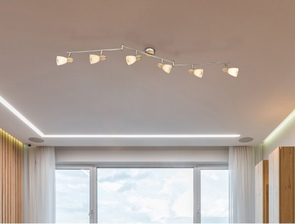Globo 54352-6 - Lampă spot GYLFI 6xE14/40W/230V, frasin