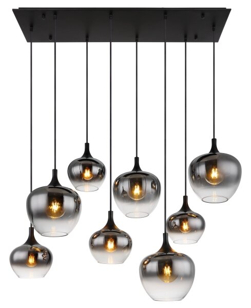 Globo 15548-8H - Candelabru suspendat pe cablu MAXY 8xE27/40W/230V negru