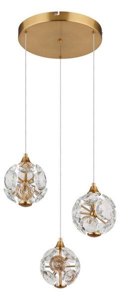 Globo 16047-3H - Lustră LED suspendată pe cablu VIRINA LED/24W/230V 3000K auriu