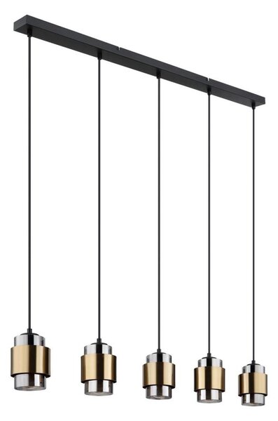 Globo 15560-5H - Lustră suspendată pe cablu MILLEY 5xE27/40W/230V negru/alamă