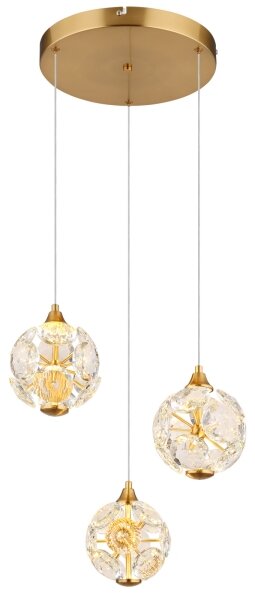 Globo 16047-3H - Lustră LED suspendată pe cablu VIRINA LED/24W/230V 3000K auriu