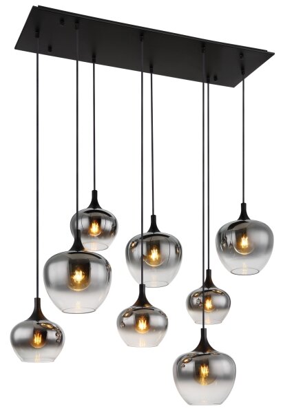 Globo 15548-8H - Candelabru suspendat pe cablu MAXY 8xE27/40W/230V negru
