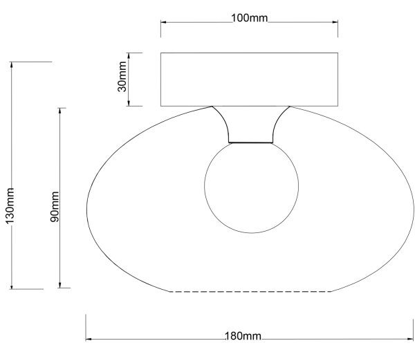 Globo 15572D - Plafonieră SHAUN 1xE27ILLU/40W/230V neagră