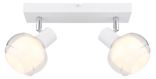 Globo 54309-2W - Spot orientabil TOKKI 2xE14/40W/230V alb