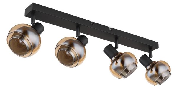 Globo 54309-4B - Corp de iluminat cu spoturi TOKKI 4xE14/40W/230V negru
