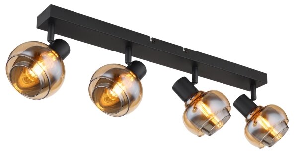 Globo 54309-4B - Corp de iluminat cu spoturi TOKKI 4xE14/40W/230V negru