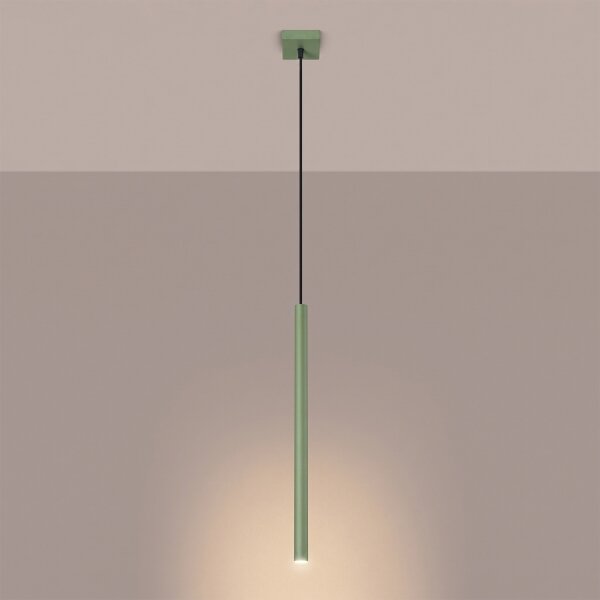 Sollux SL.2133 - Pendul pe cablu PASTELO 1xG9/8W/230V verde
