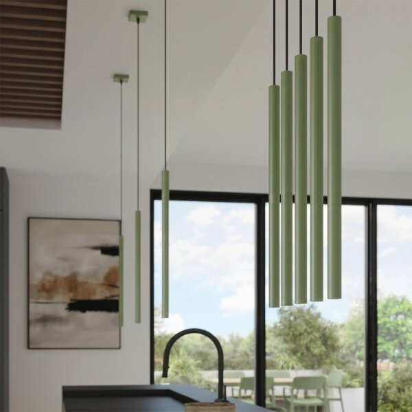 Sollux SL.2133 - Pendul pe cablu PASTELO 1xG9/8W/230V verde
