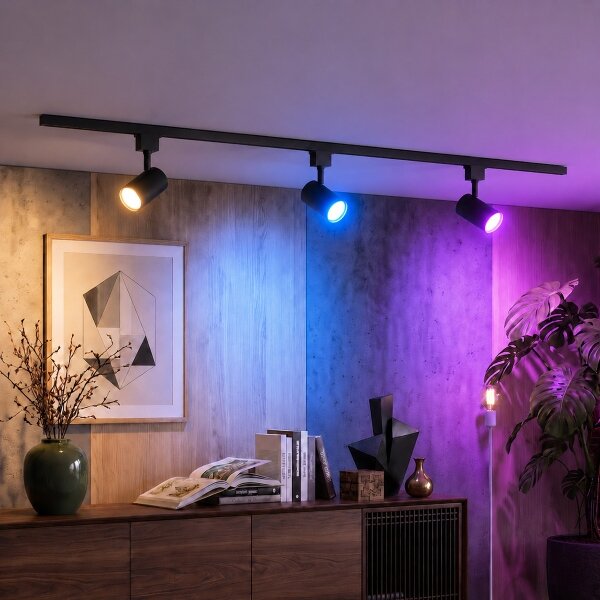 Philips - Spot LED dimabil pe șină, sistem EASYLINK 3xGU10/4,7W/230V 1m negru