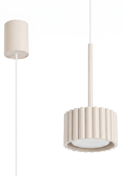 Sollux SL.2678 - Lustră suspendată pe cablu AURA 1xGX53/10W/230V crem