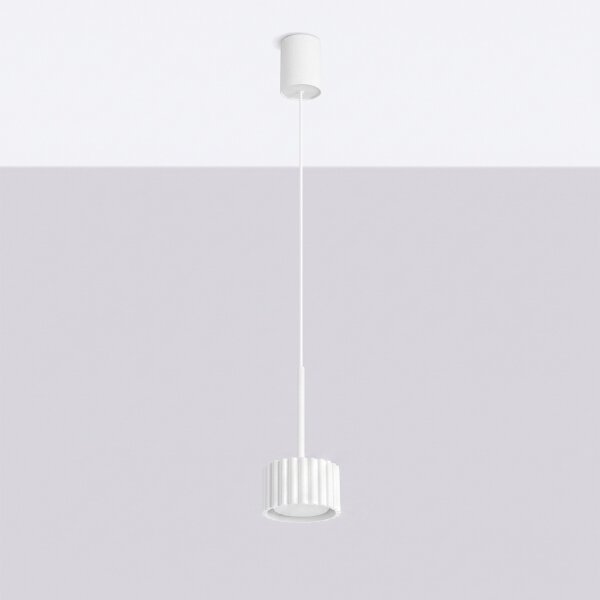 Sollux SL.2676 - Lustru suspendat pe cablu AURA 1xGX53/10W/230V alb