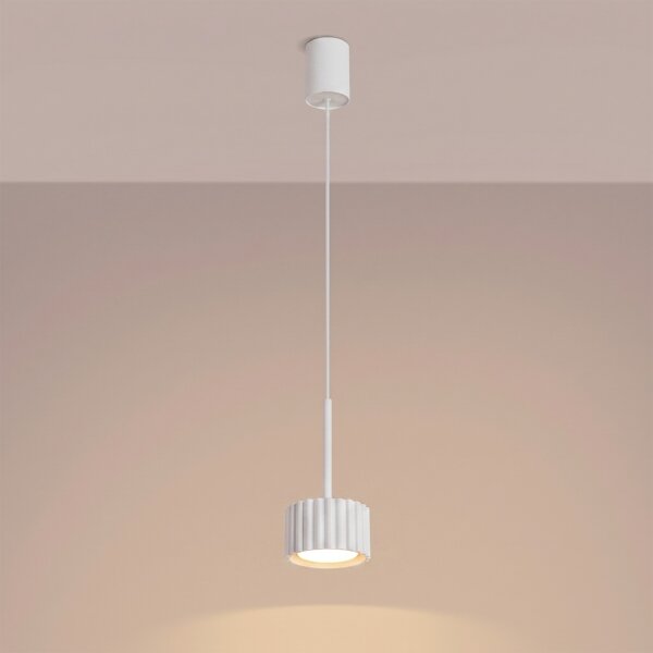 Sollux SL.2676 - Lustru suspendat pe cablu AURA 1xGX53/10W/230V alb
