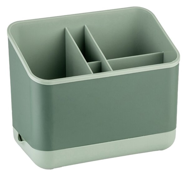 Suport pentru uscare tacamuri si ustensile de bucatarie, Pufo Cuisine, 17 cm, verde