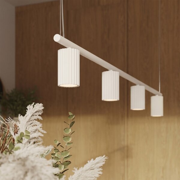 Sollux SL.2711 - Lustru suspendat pe cablu KARBON 4xGU10/10W/230V alb