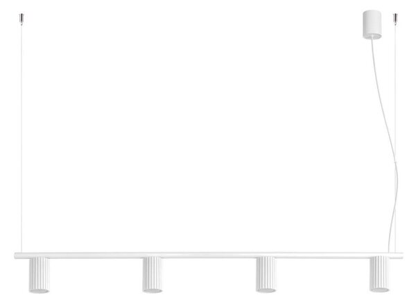 Sollux SL.2711 - Lustru suspendat pe cablu KARBON 4xGU10/10W/230V alb
