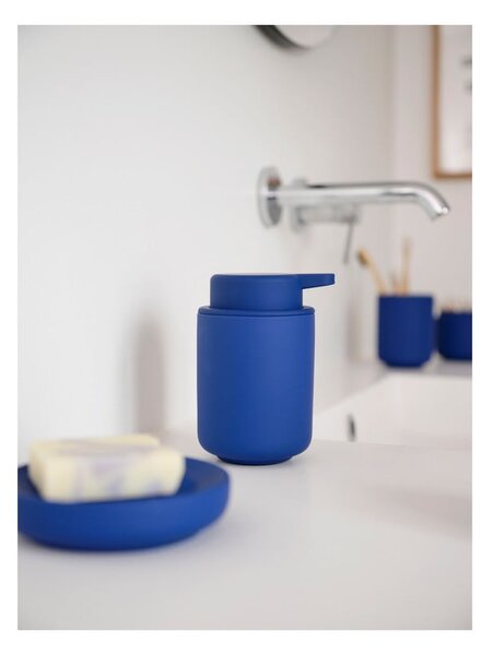 Dozator de săpun lichid albastru din gresie ceramică 250 ml Ume – Zone