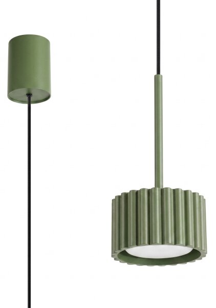 Sollux SL.2679 - Lustră suspendată pe cablu AURA 1xGX53/10W/230V verde