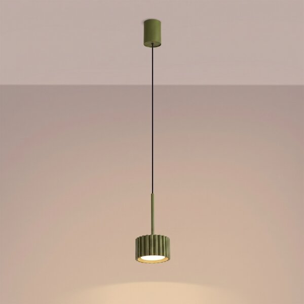 Sollux SL.2679 - Lustră suspendată pe cablu AURA 1xGX53/10W/230V verde