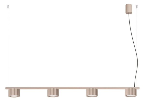 Sollux SL.2702 - Lustră suspendată pe cablu AURA 4xGX53/10W/230V taupe