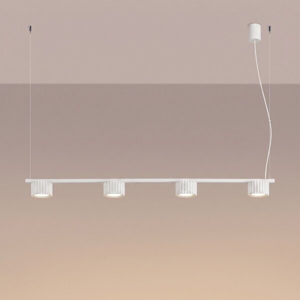 Sollux SL.2695 - Lustru suspendat pe cablu AURA 4xGX53/10W/230V alb