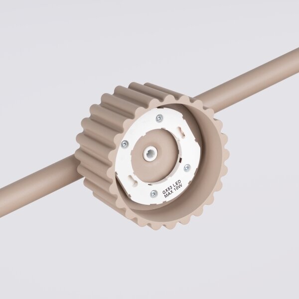 Sollux SL.2702 - Lustră suspendată pe cablu AURA 4xGX53/10W/230V taupe