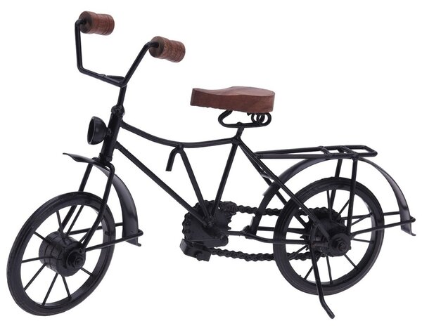 Decorațiune metalică Bicyclette, negru, 36 x 11 x 20 cm