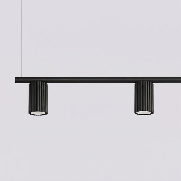 Sollux SL.2712 - Lustru suspendat pe cablu KARBON 4xGU10/10W/230V negru