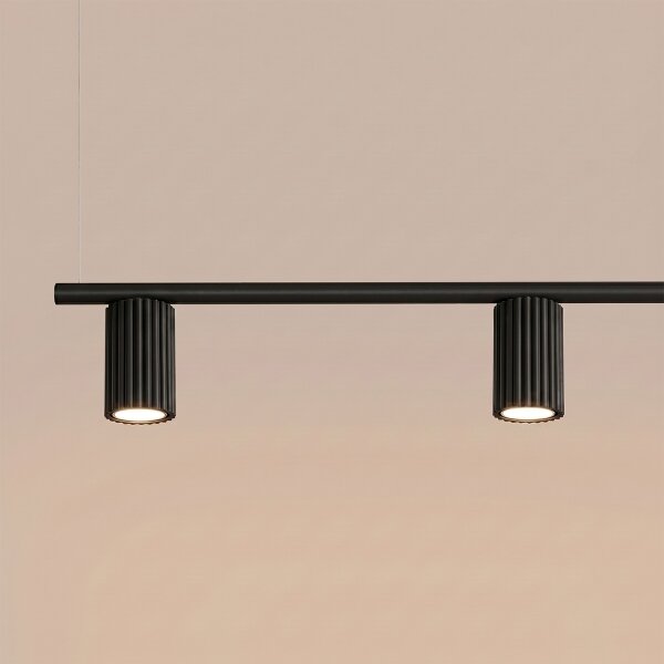 Sollux SL.2712 - Lustru suspendat pe cablu KARBON 4xGU10/10W/230V negru