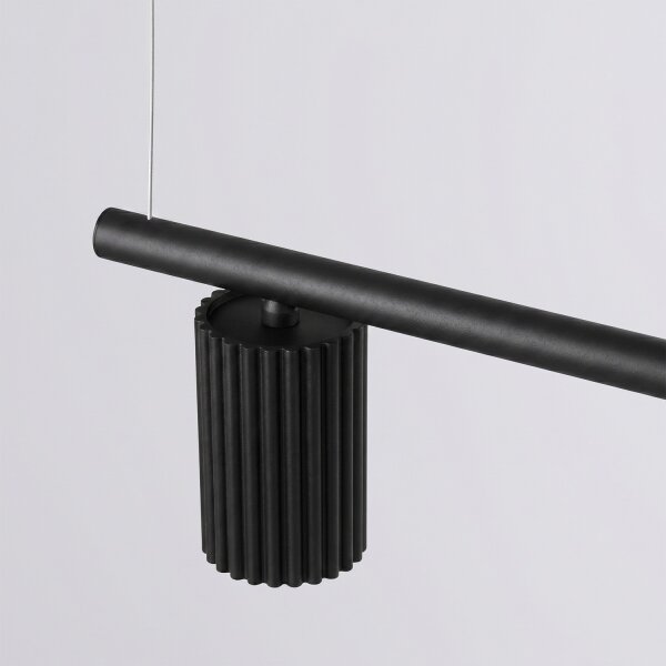 Sollux SL.2712 - Lustru suspendat pe cablu KARBON 4xGU10/10W/230V negru