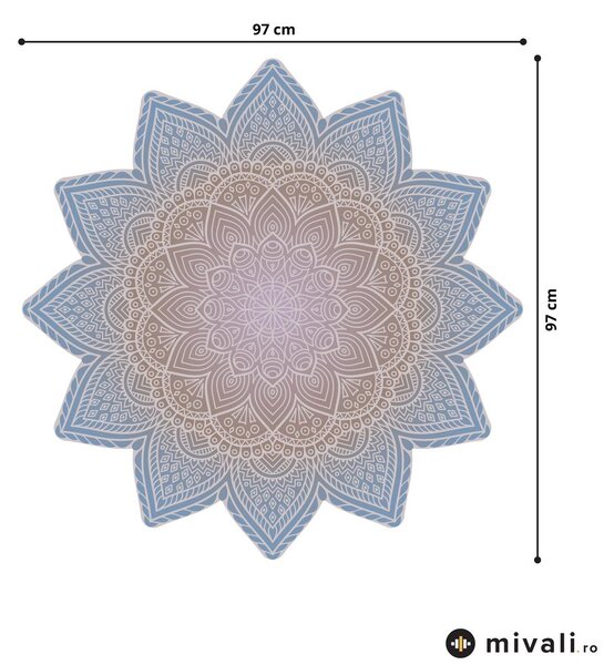 Autocolante de perete - Mandala albastru -maro