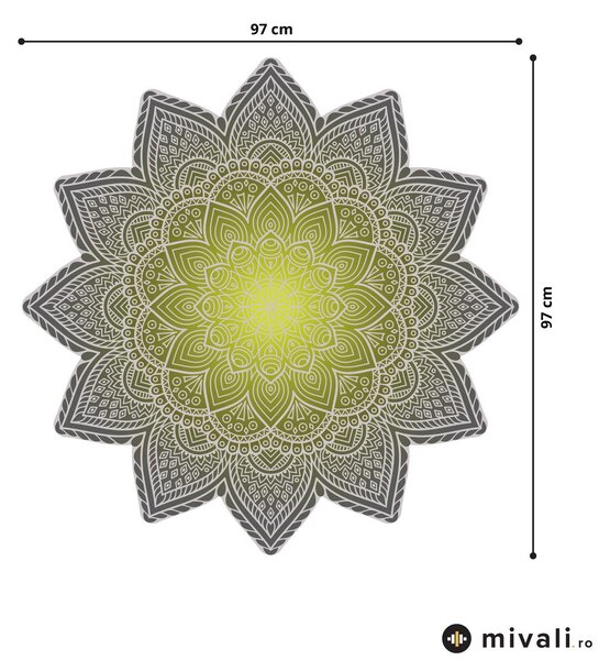 Autocolante de perete - Mandala verde