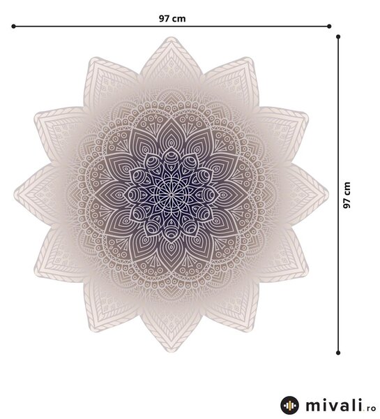 Autocolante de perete - Mandala crem- maro