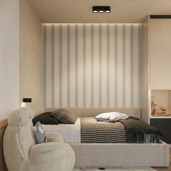 Sollux SL.2613 - Aplică de perete AURA 1xGX53/10W/230V neagră