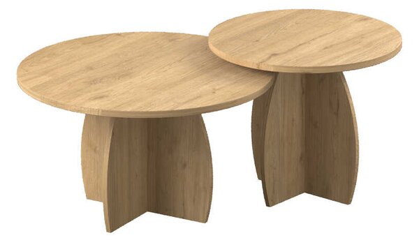 Set 2 Masute Cafea Adore Bohem, Stejar, 100x50x100 cm