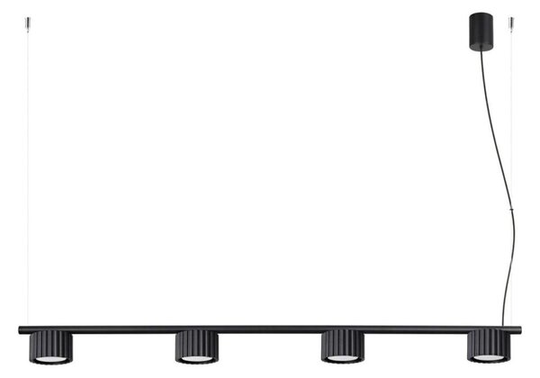 Sollux SL.2696 - Lustră suspendată pe cablu AURA 4xGX53/10W/230V neagră