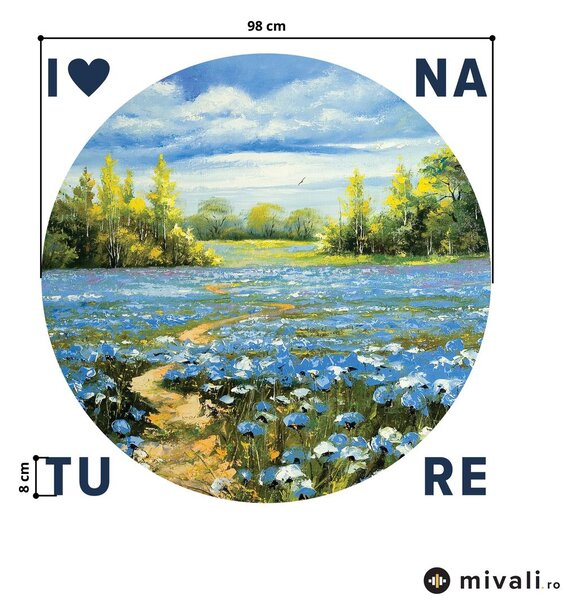Autocolante de perete - Peisaj pictat cu inscripție