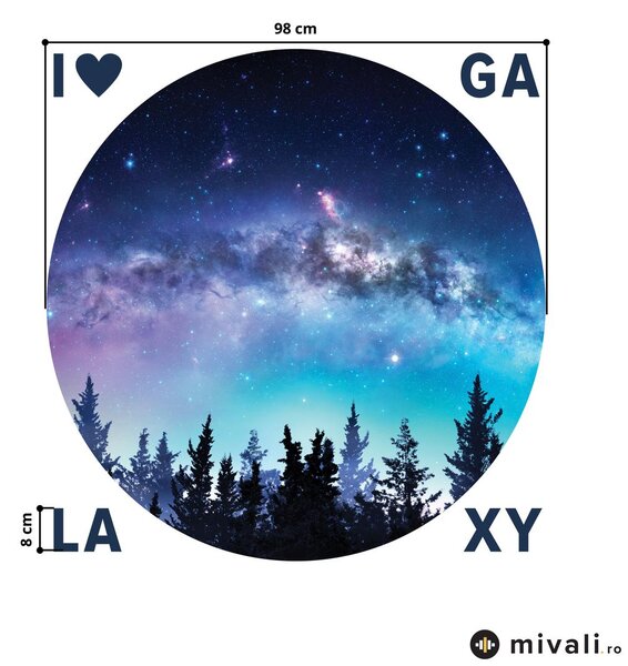 Autocolante de perete - Galaxia cu inscripție