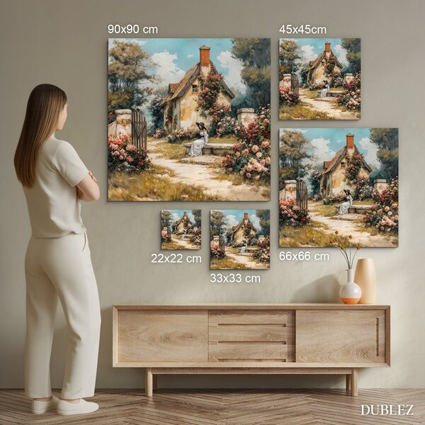 DUBLEZ | Tablou artistic original - Vintage Garden | Imprimare UV premium